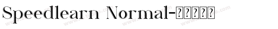 Speedlearn Normal字体转换